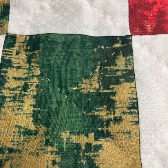 Handcrafted Cottage Core Cabin Core Folk Art Quilted Table Runner Wall Hanging - Picture 5 of 5